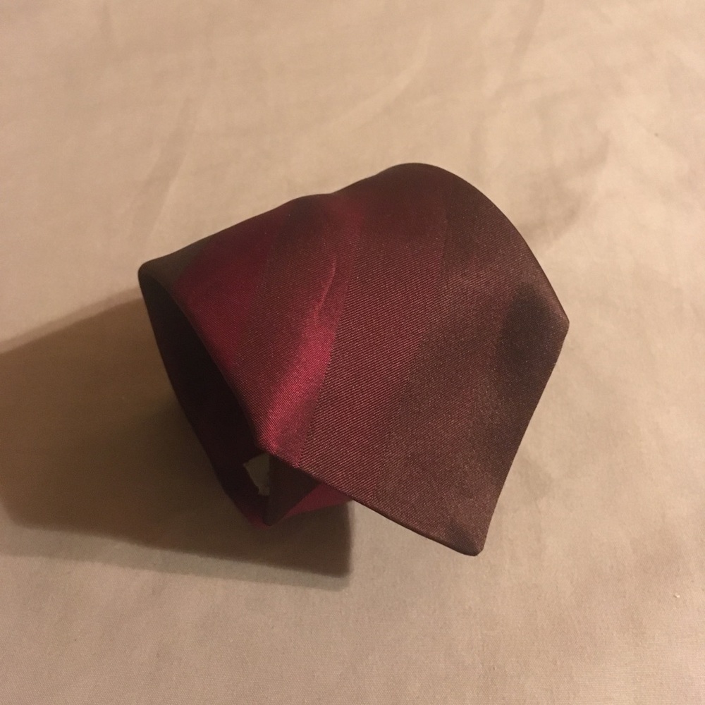 Vintage Christian Dior Silk Short Burgundy Tie